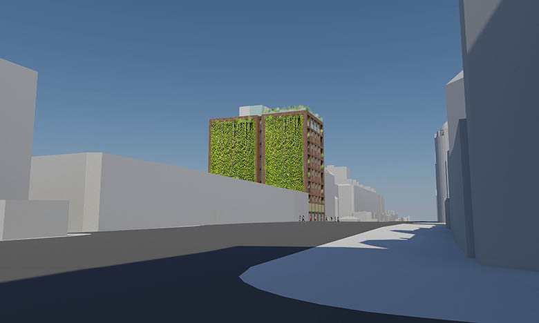 Kilburn High Road Design Concept - 3D concept model in the urban context