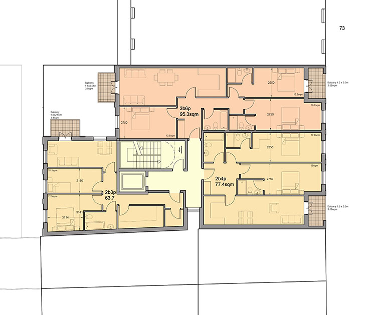 Kilburn High Road Design Concept - residential floor plan