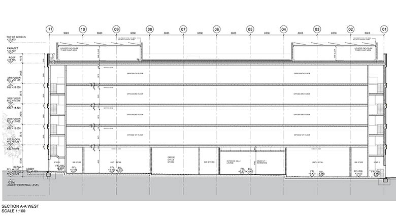 Technical drawings of the office for tender and building regulations
