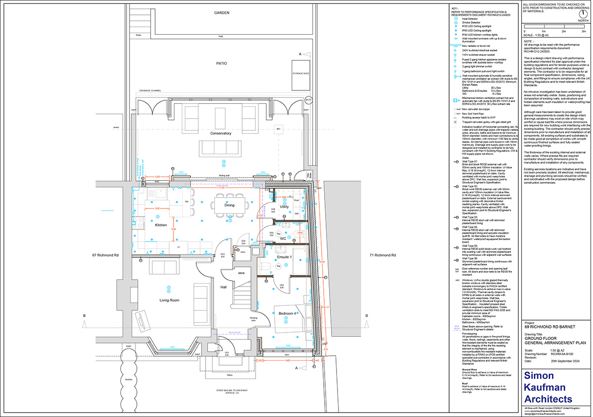 Detailed building regulations floorplans showing precise layouts of all rooms, walls, doors, windows, and structural elements. These plans include accurate dimensions, wall thicknesses, and spatial arrangements required for compliance with building regulations. They clearly indicate fire escape routes, accessibility features, ventilation points, and locations of utilities. The drawings are technical, to scale, and suitable for use by builders, surveyors, and building control officers to ensure construction meets statutory standards.